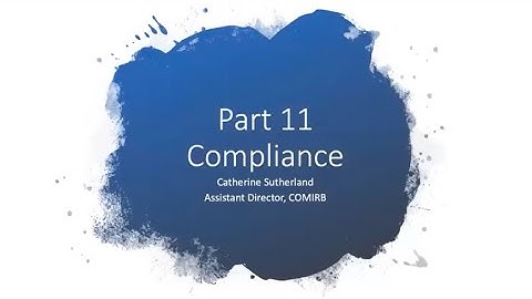 21 CFR Part 11: Electronic Signatures in Research