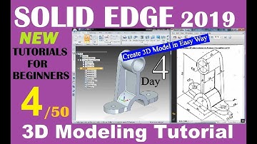 Solid edge tutorials for beginners | Solid edge Practice Exercises & 3D drawing | Solid edge