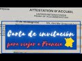 Cómo solicitar una carta de invitación para ir a Francia ✉️ | Attestation d'accueil