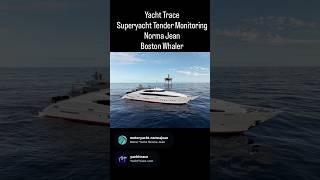 Superyacht Norma Jean towing a tender with Yacht Trace Tender Monitoring System #yachttransport