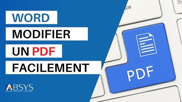 Modifier un PDF avec Word