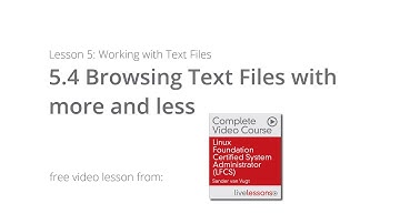Browsing Text Files with more and less | LFCS Video Course Sander van Vugt