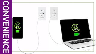 Leviton USB In-Wall Chargers: Charge Phones, Tablets & Laptops by Leviton 1,279 views 8 months ago 31 seconds