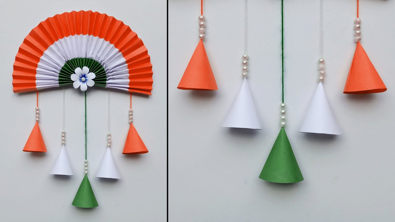 Tricolor Wallhanging Craft // Independence Day wall decoration idea
