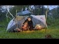 Long super heavy rain and thunderstorms  camping in long super rain  asmr