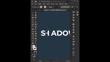 Shadow text effect illustrator | Create this amazing text effect in adobe illustrator 2021 #shorts