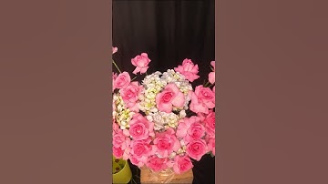 Cách cắm giỏ hoa Cẩm Tú Cầu đơn  #shorts  #hoatuoi