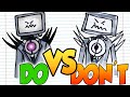 DOs &amp; DON&#39;Ts Drawing TITAN TV MAN, TITAN CAMERA MAN, SKIBIDI TOILET In 1 Minute CHALLENGE!