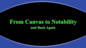 Canvas to Notability and Back Again