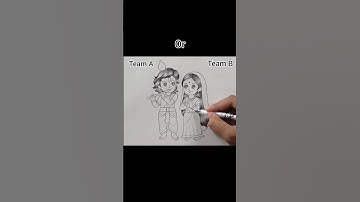 Radha and Krishna drawing | janmashtami drawing for beginners #drawing #radhakrishna #janmashtami