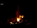 Crackling Fire at Night Dark Background Video   12h Burning Fireplace Sounds  Black Screen 12 Hours