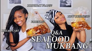 SEAFOOD MUKBANG + UPDATED Q&amp;A! FT. TAYLORLONDON | new business, cars, clout chasers, friends, &amp; more