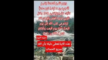 سورة الروم الاية 56  عالم البرزخ والزمن فيه #quran #المصحف #اكسبلور #حالات_واتس #allah #duet #god