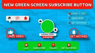 New Subscribe Button Green Screen | Green Screen Subscribe Button | Subscribe Button | Lower Third