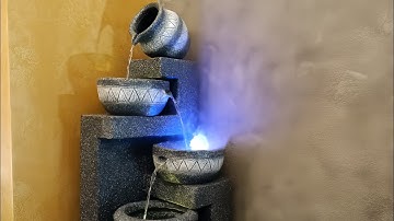 Thác nước lu vò cao 118cm để góc nhà ban công spa nhà hàng khách sạn