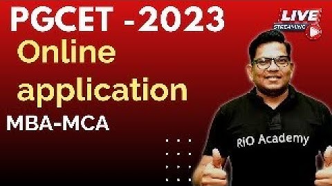 PGCET -2023 Application | online Application | MBA-MCA