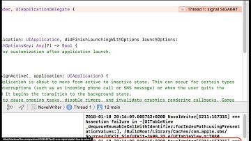 Signal SIGABRT On Xcode