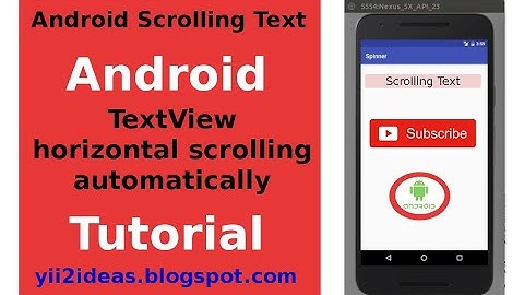 Android Scrolling text