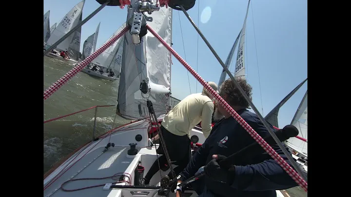 J24 Nationals 2022, day 2 race 2 start, our best start of the weekend, of course a general recall