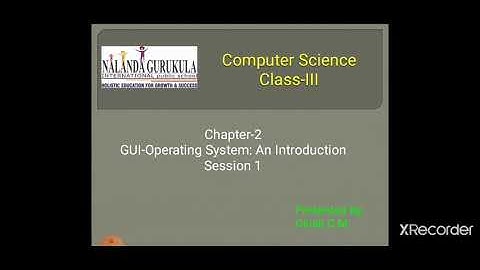 ICSE CLASS 3 CHAPTER 2 GUI OPERATING SYSTEM