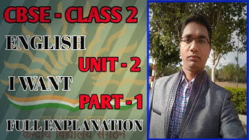I WANT // CLASS 2 // ENGLISH // PART 1 // UNIT 2 / CBSE / NCERT / KVS // FULL EXPLANATION OF CHAPTER