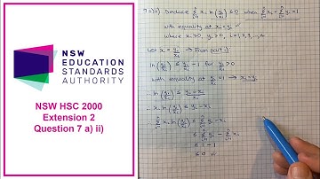 How to answer Q7 a) ii) of the 2000 HSC Mathematics Extension 2 exam