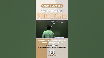 Question Solve Percentage for SSC & Railway | By Sagir Ahmad Sir | Sagir Ahmad Career Classes