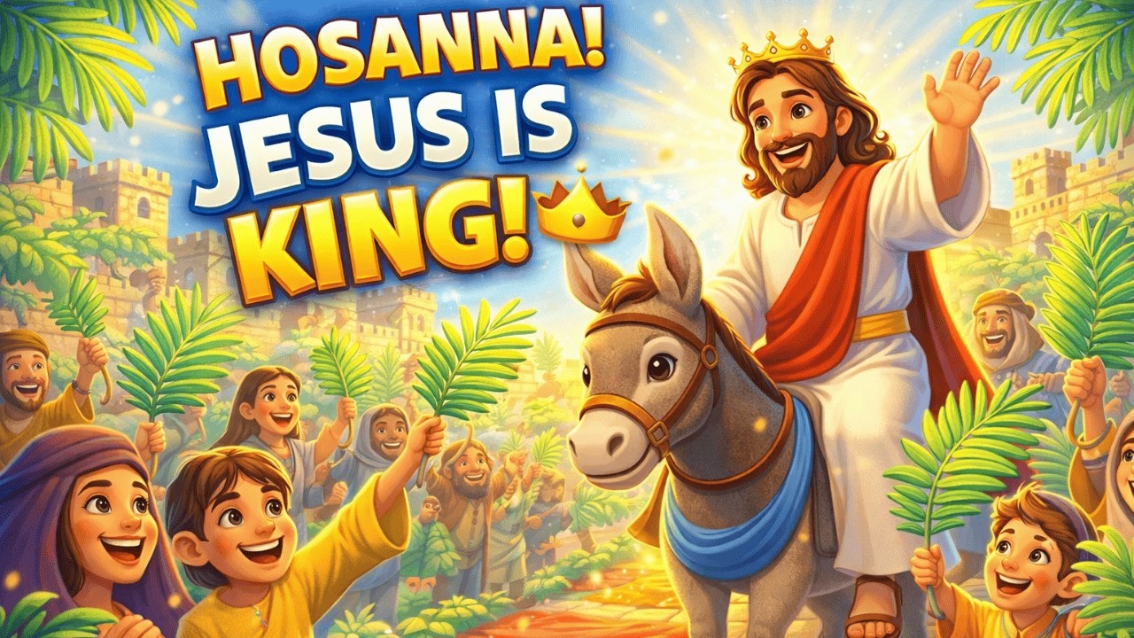 Jesus Enters Jerusalem | Palm Sunday Bible Story for Kids | Matthew 21: ...