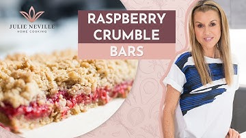 RASPBERRY CRUMBLE BARS by Home Cooking with Julie