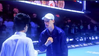 Bizarre Moment Fan Dragged Away After Bold Request To Jannik Sinner