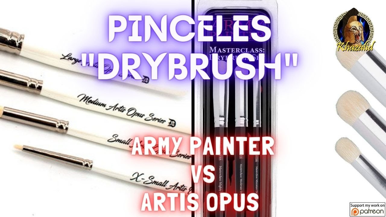 🇫🇷 Test Matèriel : Pinceau Drybrush ( Army Painter vs Artis Opus