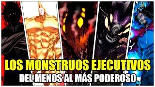 EJECUTIVOS de la ASOCIACIÓN DE MONSTRUOS del menos al MÁS PODEROSO | ONE PUNCH MAN |