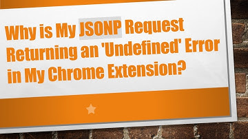 Why is My JSONP Request Returning an 