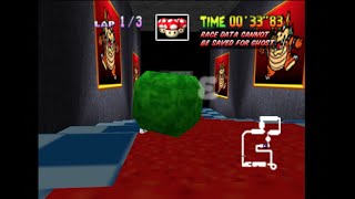 Mario Kart 64 Hack  -  Freeing Marty The Green Thwomp from jail and making him a playable racer!