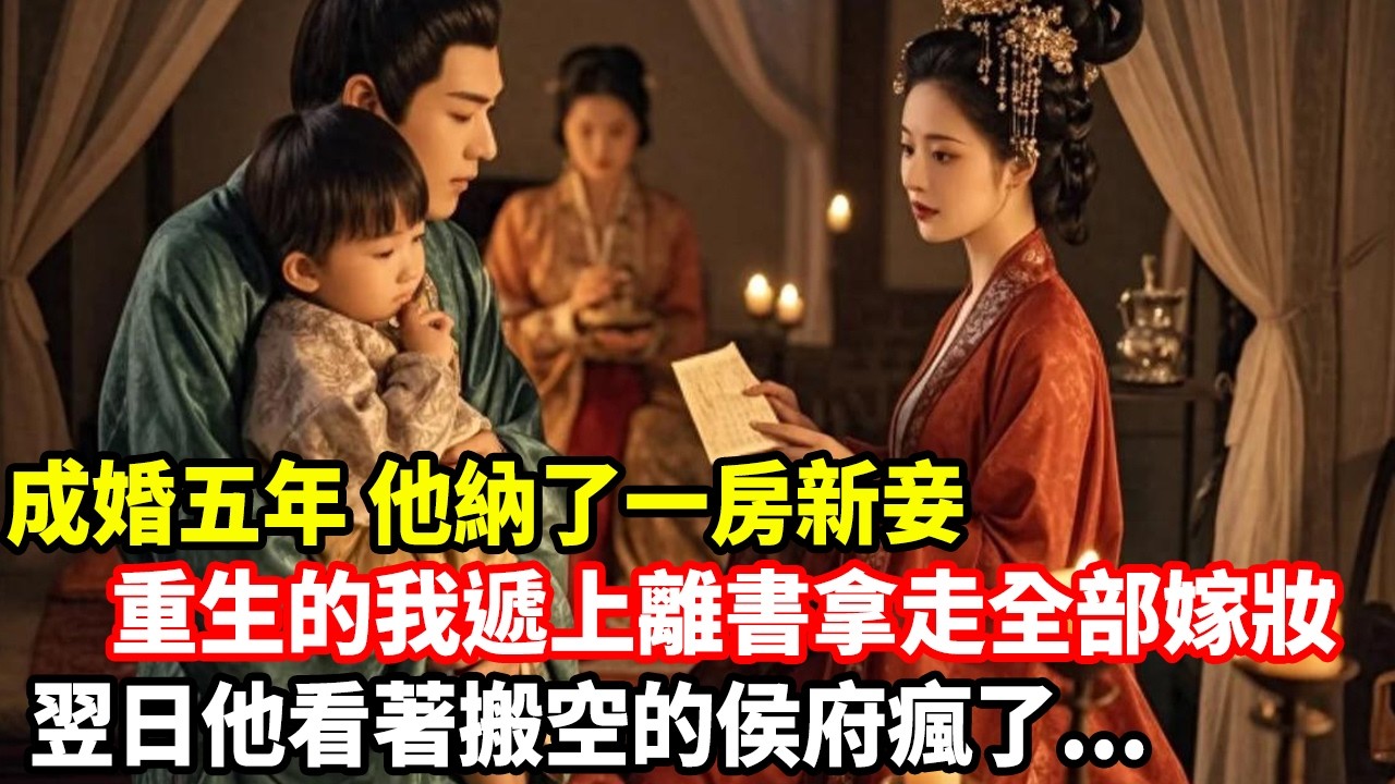 成婚五年，他納了一房新妾，重生的我遞上離書拿走全部嫁妝，翌日他看著搬空的侯府瘋了...
