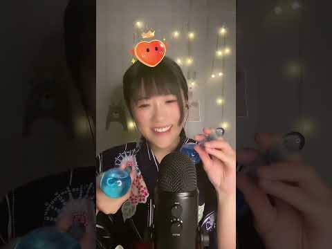 【ASMR】浴衣で様々なトリガー(ウォータースクイーズ/スライム/メイクアップ/咀嚼音)