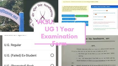 Vksu UG 1 Year Examination Form | Vksu B.A First Year Examination Form | By Student Zone@.