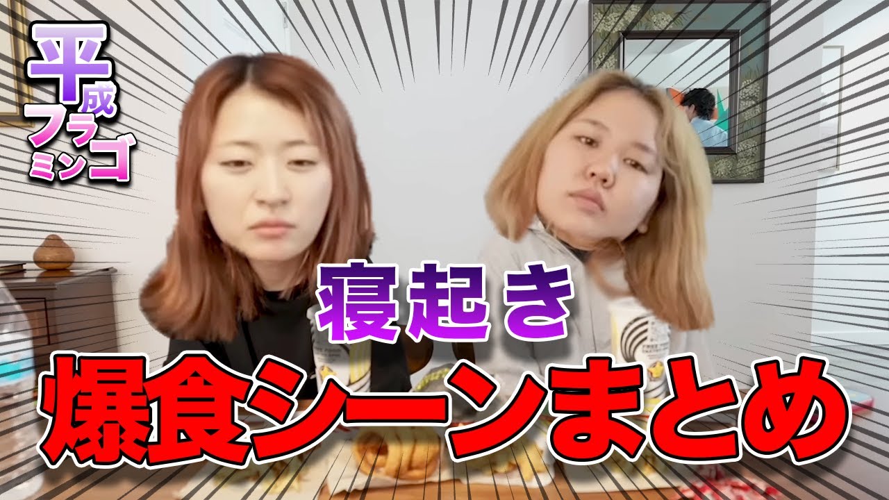 寝起き爆食シーンまとめ【平成フラミンゴ】