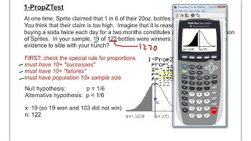 3.3.E 1-PropZTest on TI-83