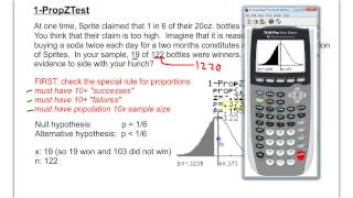 3.3.E 1-PropZTest on TI-83