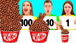 100 Layers of Food Challenge | Epic Food Battle by PaRaRa Challenge