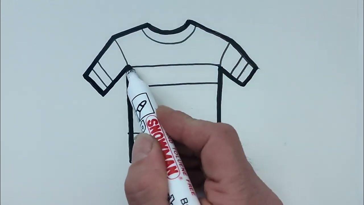 Çok kolay tişört çizimi - Easy Drawing t-shirt - Kolay Çizimler - YouTube