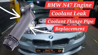 : BMW N47 Engine Coolant Leak / Replacing Flange Pipe 11127810707(1, 3, 5 Series, X1, X3, X5, X6,730d)