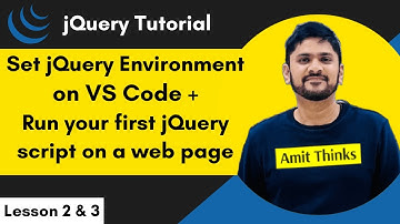 How to run jQuery on VS Code | Run first jQuery program | jQuery Tutorial | Amit Thinks