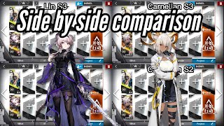 [Arknights WIP] Lin Yuhsia VS Carnelian side by side damage comparison