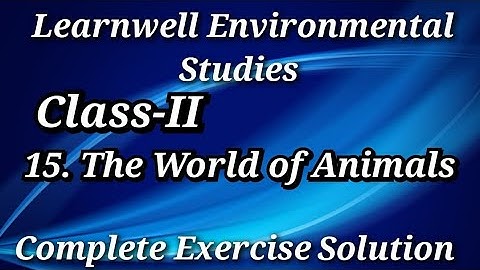 15. The World of Animals || Class 2 || learnwell EVS | Complete Exercise Solution | Question Answers