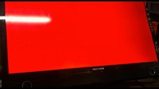 TV LED POLYTRON LAYAR TAMPIL MERAH HIJAU BIRU KEDIP2 BERGANTIAN