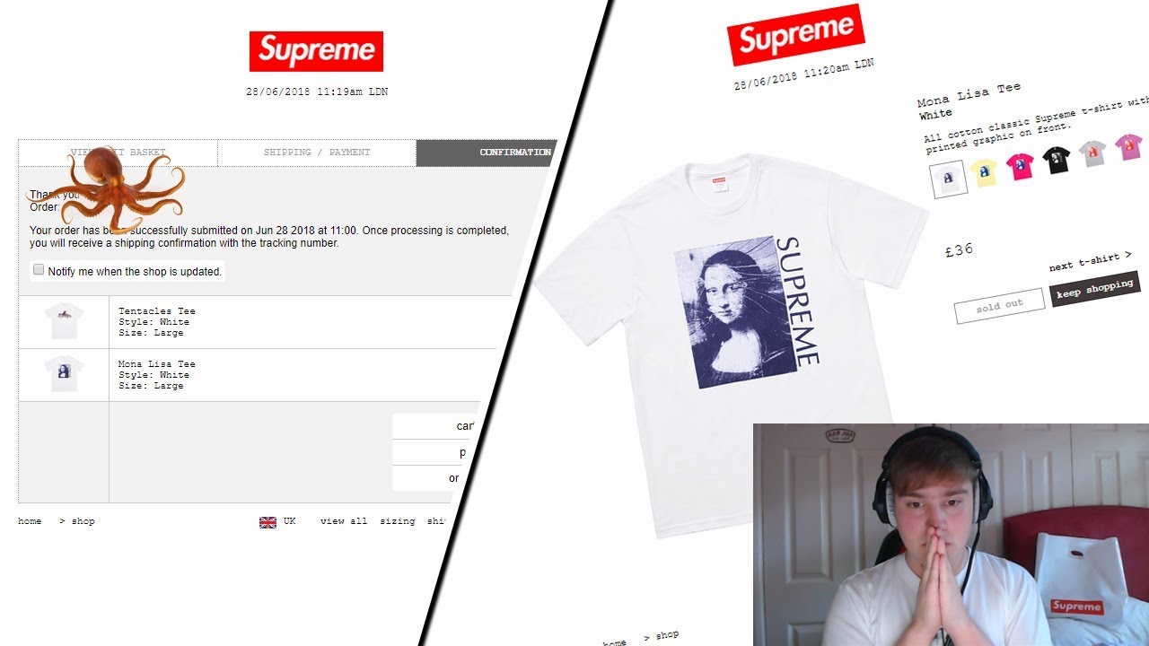 Supreme SS18 Week 19 Live Cop - Time for Dubs (Manual Checkout)