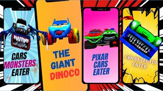 Car monster eater vs The giant Dinoco vs Pixar cars eater vs Pixar detectiv eater buttle screenshot 5