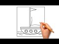 رسم مركب سهل وبسيط تعليم الرسم خطوه بخطوه 